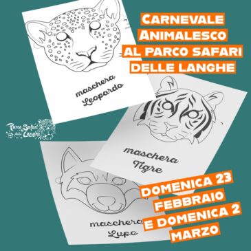 Domenica 23 febbraio, 1 e 2 marzo 2025, vi aspettiamo per il Carnevale animalesco! 🎉